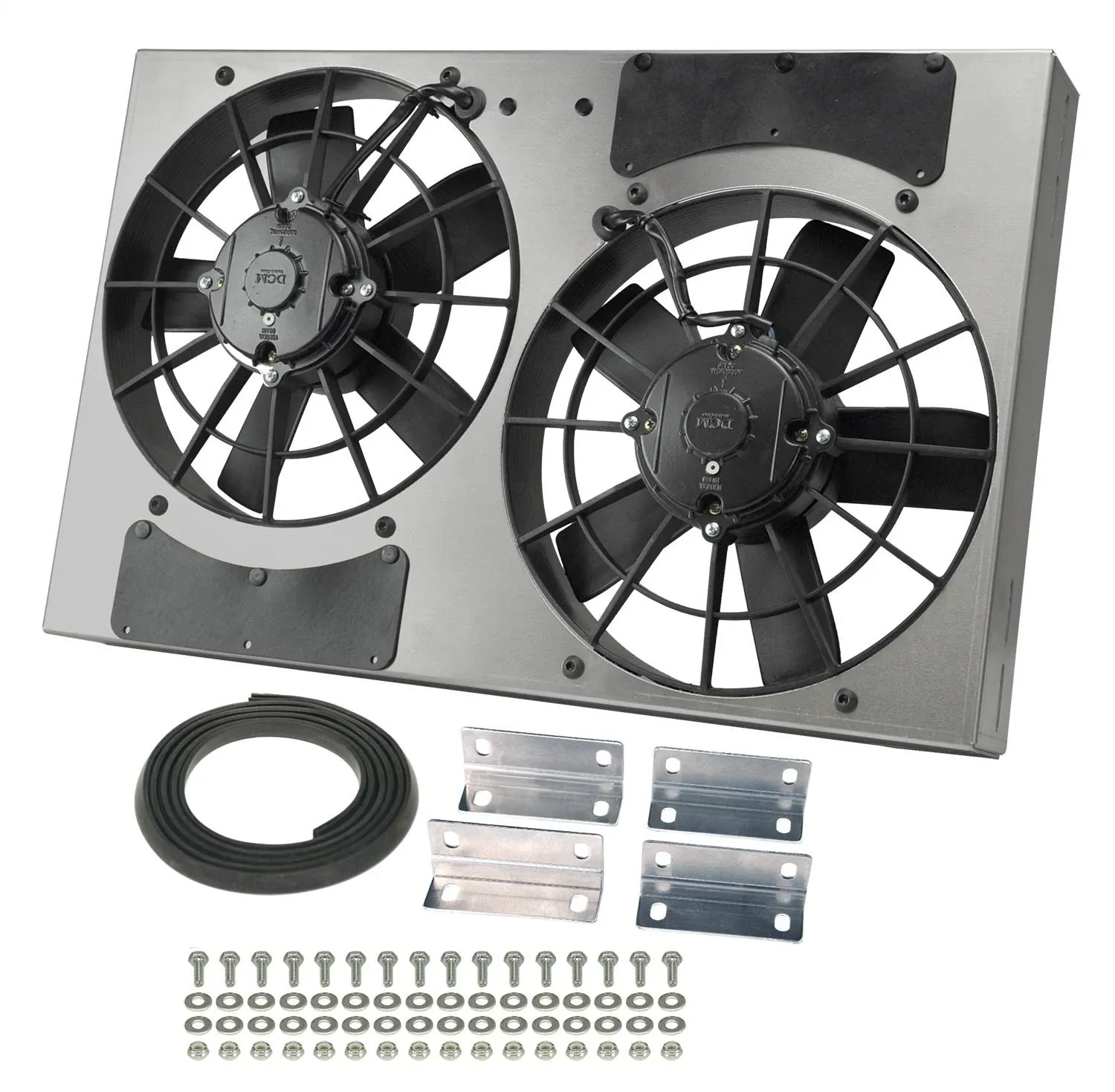 Derale 16831 Dual Rad fan/alum Shroud Assm