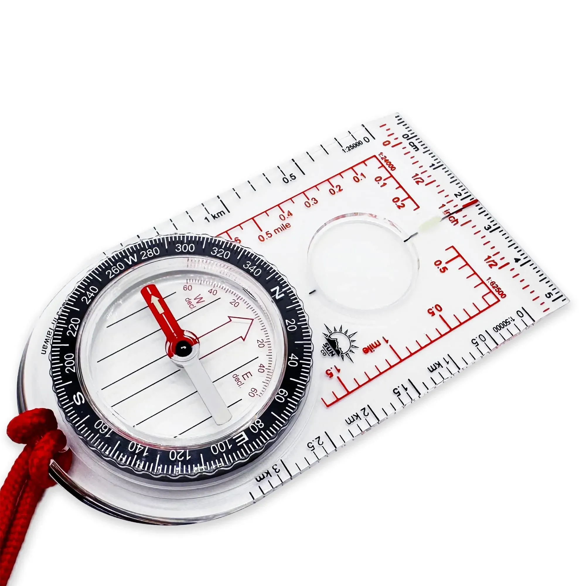 Sun Company ProMap Compass - Map Compass for Orienteering