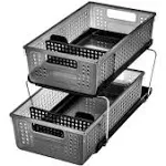 Madesmart Two Level Storage with Dividers - Carbon