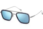 Men's Flight 006 Double Bridge Metal Aviator Sunglasses