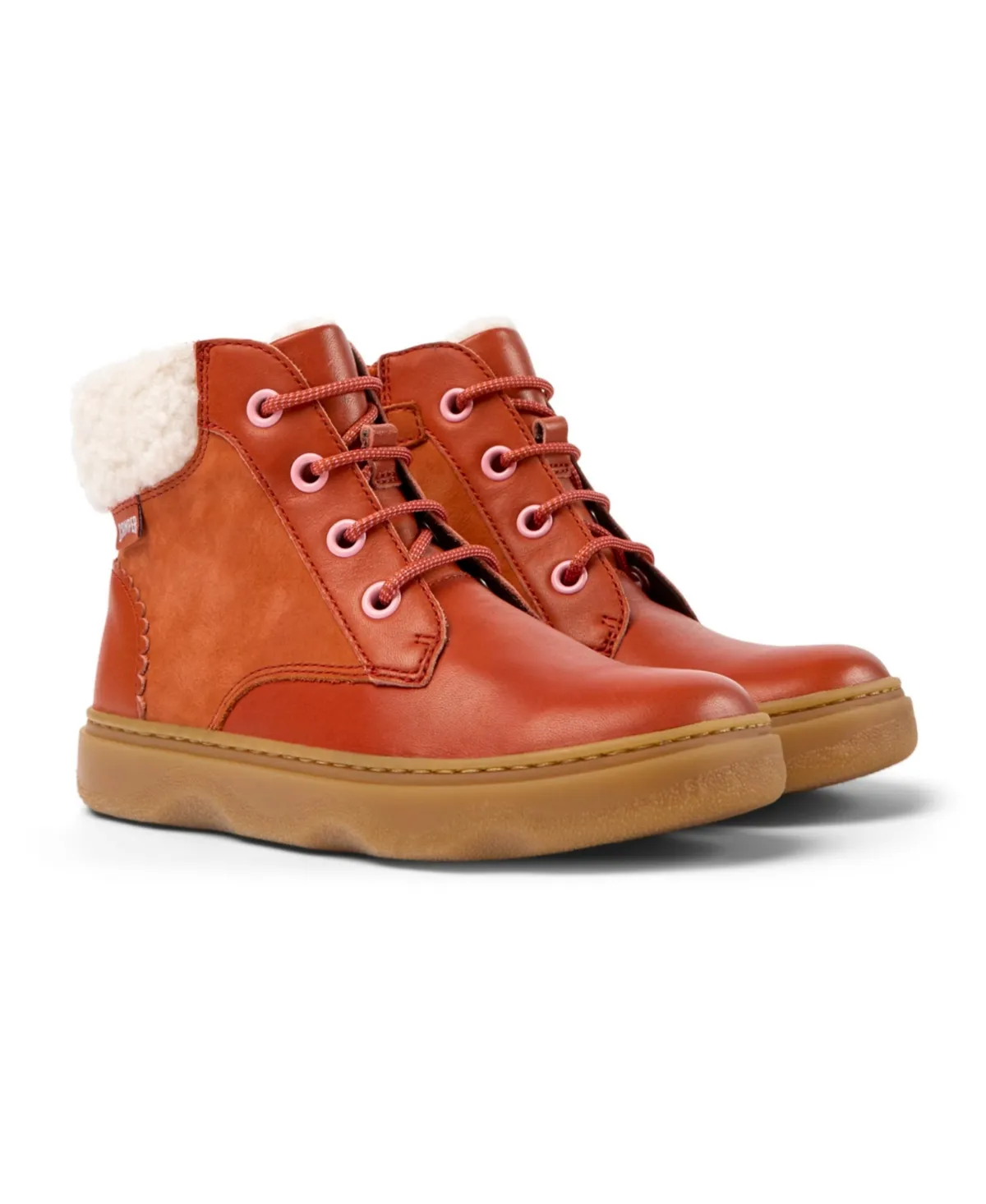 Camper Kids Kido Brown Leather Ankle Boots