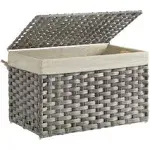 Rattan-Style Storage Box with Cotton Liner