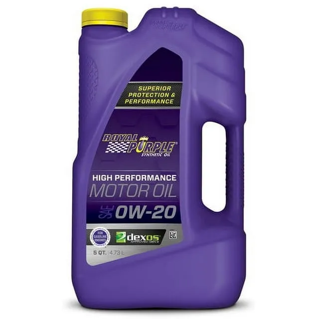 Royal Purple ROY51020 API-Licensed SAE 0W-20 High Performance Synthetic Motor Oil - 5 qt.