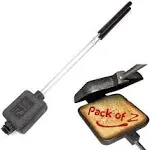 Cast Iron Camp Pie Cooker, Campfire Sandwich Maker (Pack of 2)