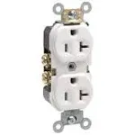 Leviton - CBR20-WMP - 20 Amps 125 Volt Duplex White Outlet 5-20R - 10/Pack