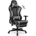 Gtracing Gaming Chair with Speakers Bluetooth and Footrest Leather Office Chair