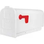 NEW WHITE MAILBOX Deluxe Polybox Durable Rust-Proof Polymer Post Mounted