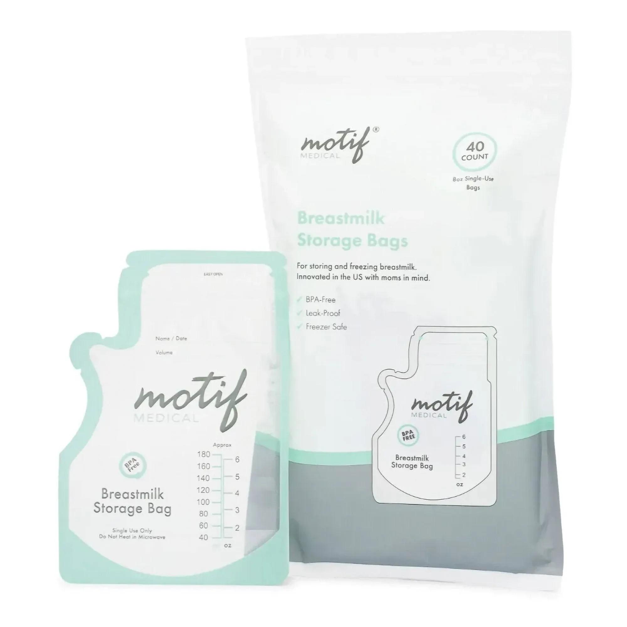 Motif Breast Milk Storage Bags, 40 Count