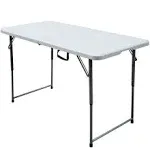 Plastic elopment Group 4' Folding Banquet Table Off-White - Plastic