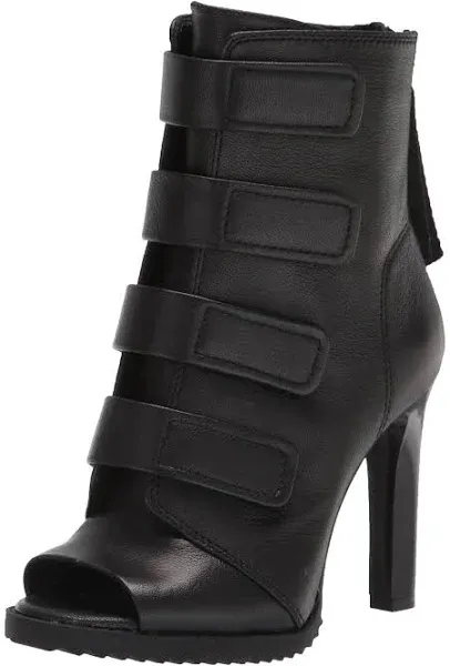 DKNY open toe heels, 8.5 size , black Velcro and zippers