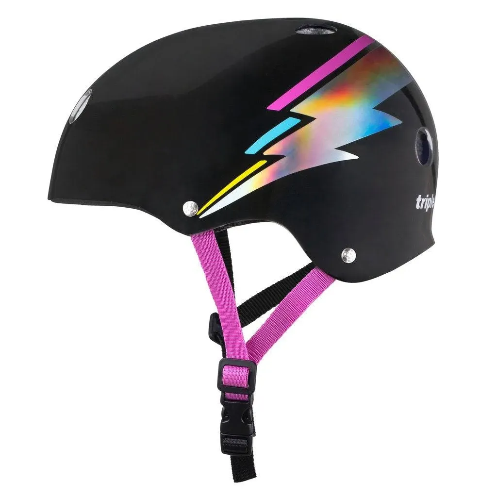 Triple Eight Certified Sweatsaver Helmet - Black Hologram