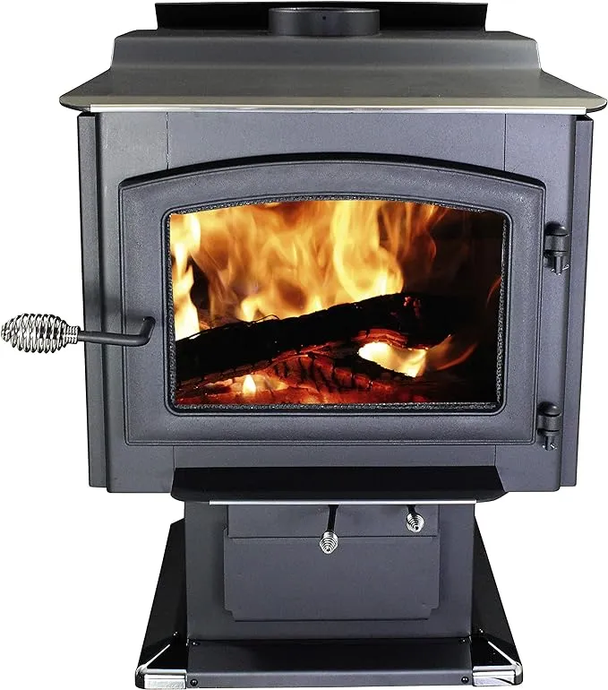 Ashely Hearth AW3200E-P 3,200 Sq. Ft. EPA Certified Pedestal Wood Burning Stove with Blower