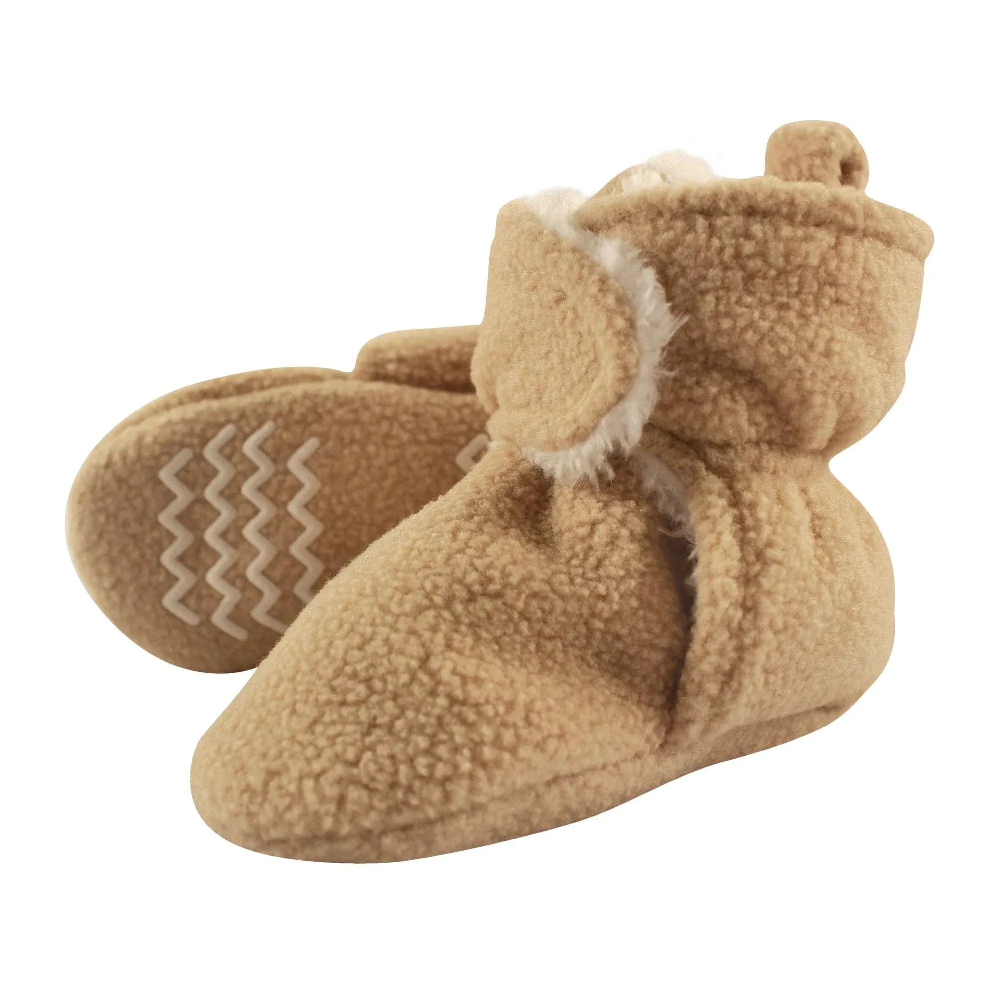 Hudson Baby Unisex Baby Cozy Fleece and Faux Sherpa Booties