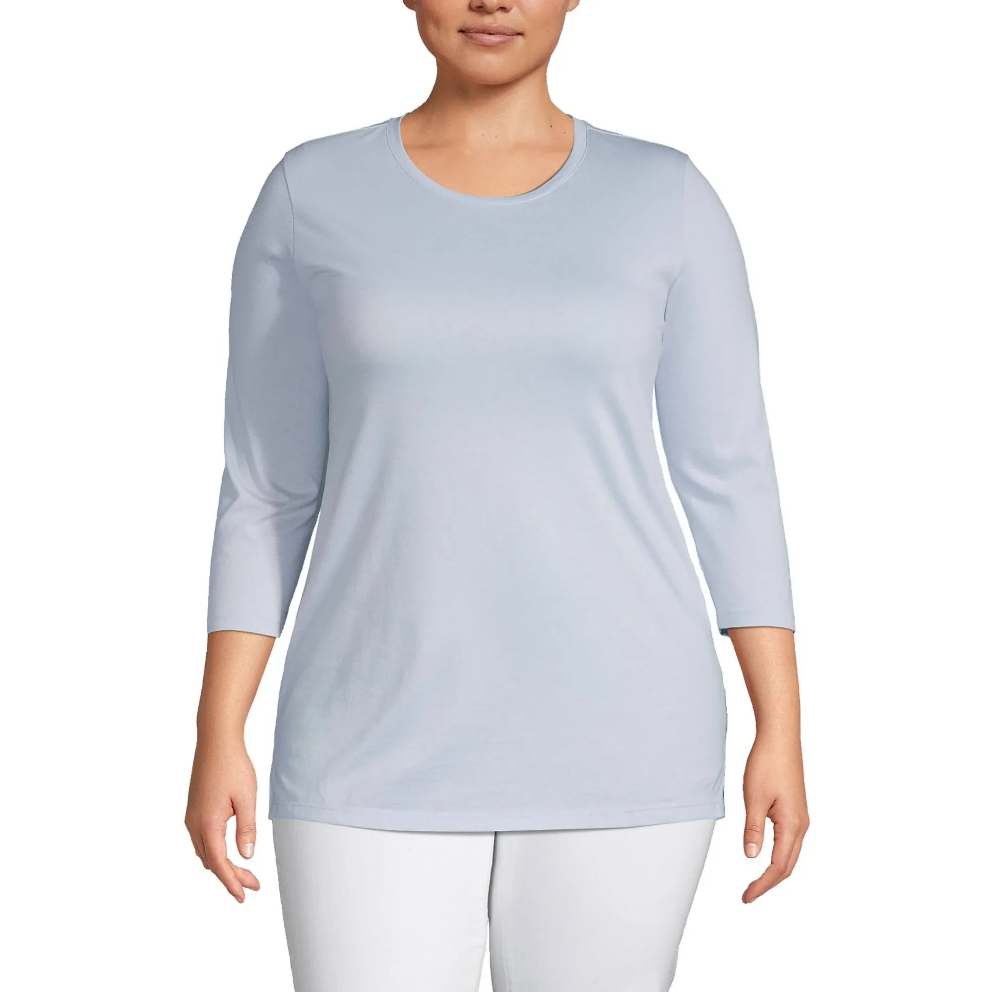 Lands' End Women's 3/4 Sleeve Cotton Supima Tunic