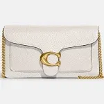 Coach Tabby Chain Small Leather Clutch - Black