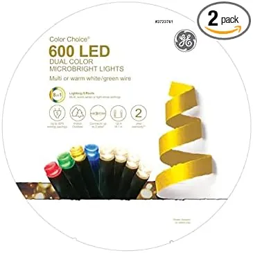 GE StayBright® Color Choice Multifunction LED MicroBright Lights, 600ct, Multi/Warm White 93961LO