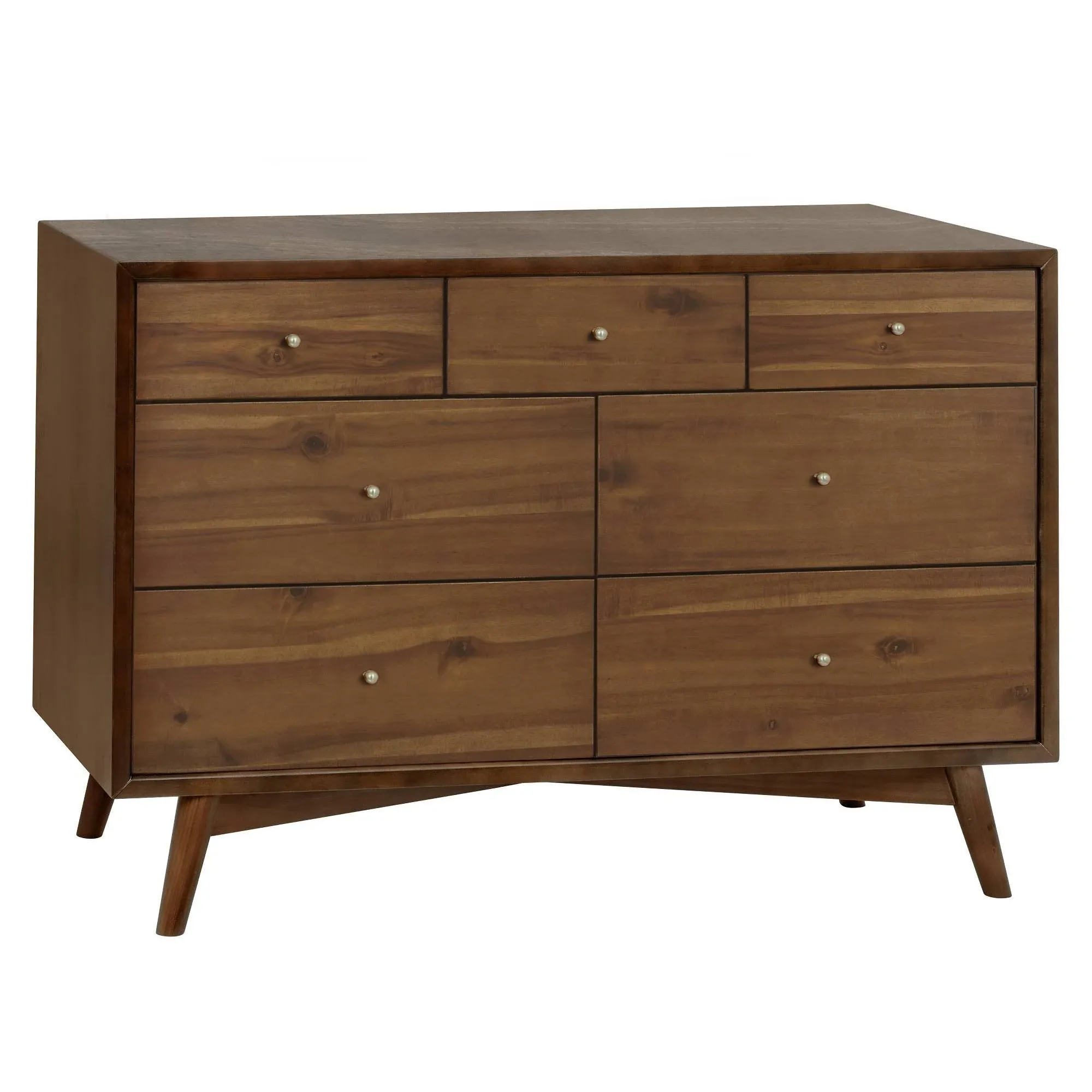 Babyletto Palma 7-Drawer Assembled Double Dresser - Natural Walnut