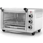 Black & Decker Crisp N' Bake Convection Air Fry Countertop Oven, Silver