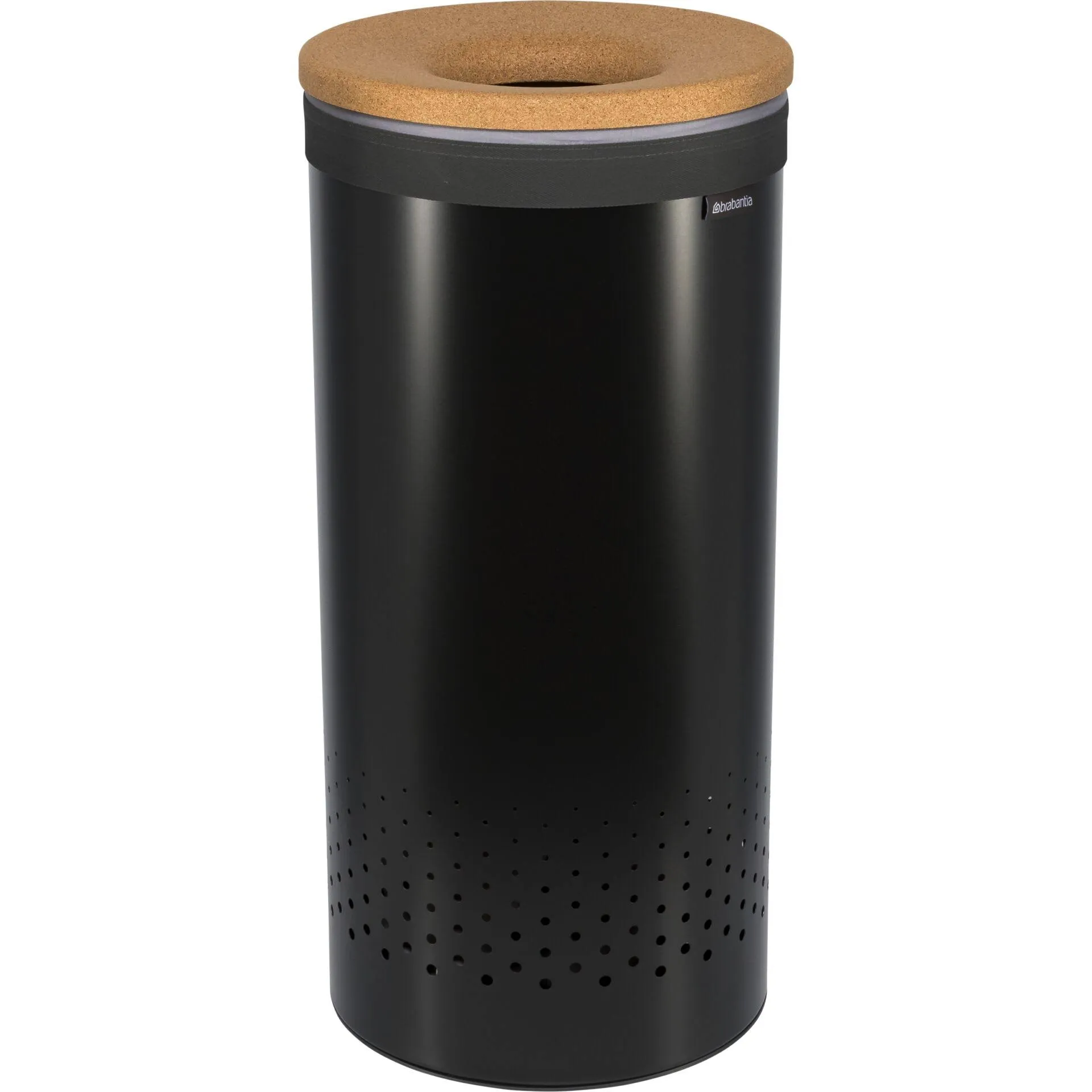 Brabantia Laundry Hamper 16 Gallon Cork Lid - Black