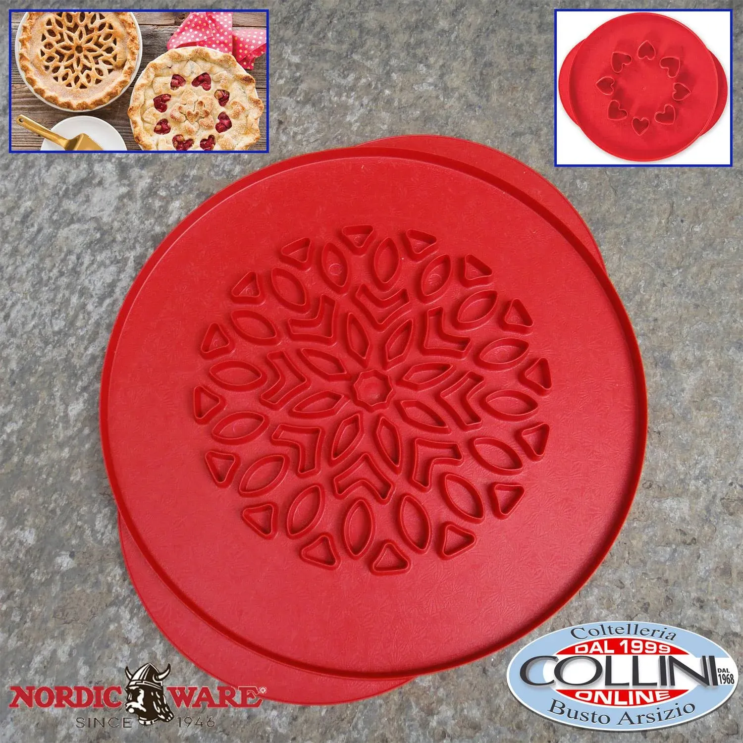 Nordic Ware - Pie Top Cutter - Lattice/Hearts