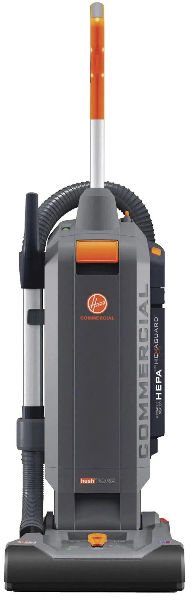 Hoover HushTone Vacuum Cleaner with Intellibelt 13" Orange/Gray