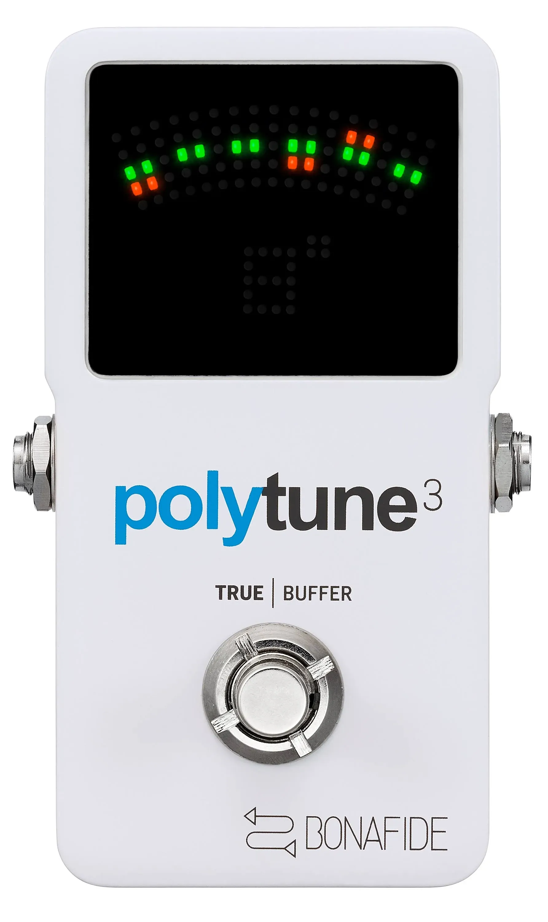 tc electronic PolyTune 3 Guitar Holistic Tuner Built-in Buffer 19V Battery White