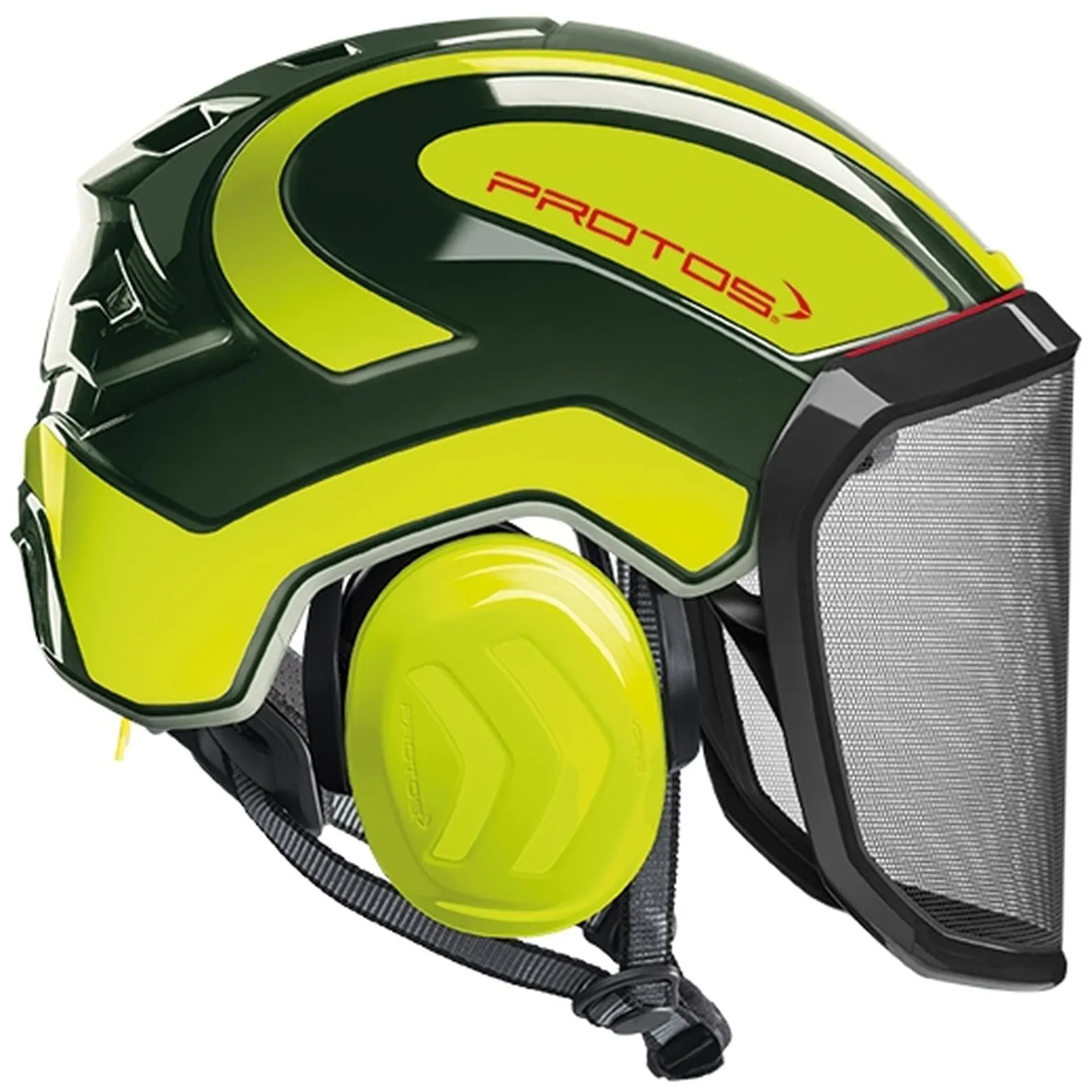 Protos Integral ARBORIST Helmet - Olive and Yellow