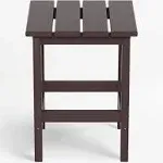 WestinTrends Outdoor Patio Adirondack Side Table, Dark Brown