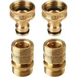 GORILLA EASY Connect Garden Hose Quick Connect Fittings. ¾ Inch GHT Solid Brass