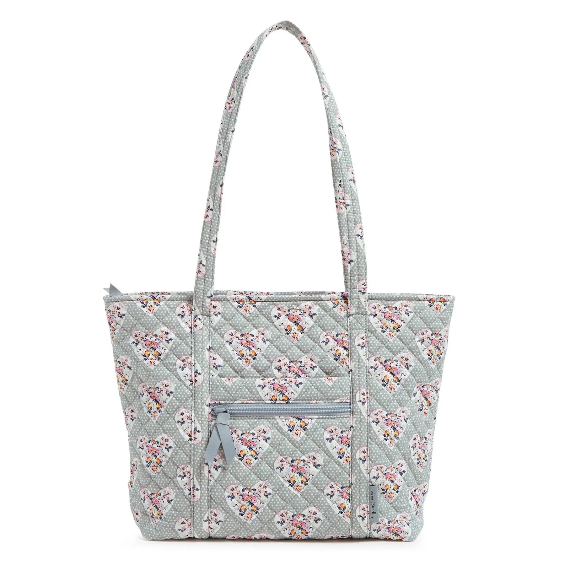 Vera Bradley Small Vera Tote in Mon Amour Gray