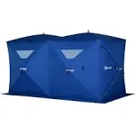 Outsunny 8 Person Ice Fishing Shelter Pop-Up Portable Ice Fishing Tent with Carry Bag