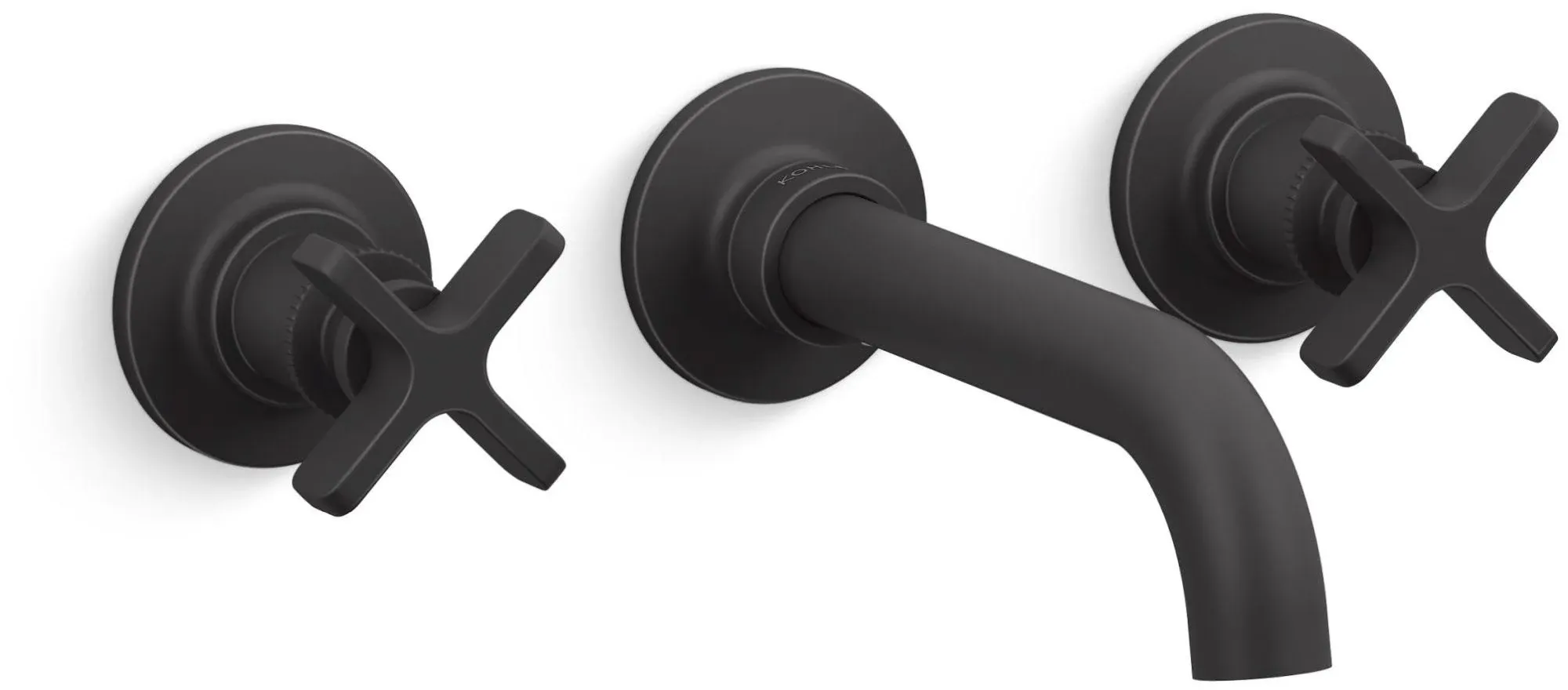 KOHLER Castia By Studio McGee Wall-Mount Bathroom Sink Faucet Trim 1.2 GPM in Matte Black T35909-3-BL