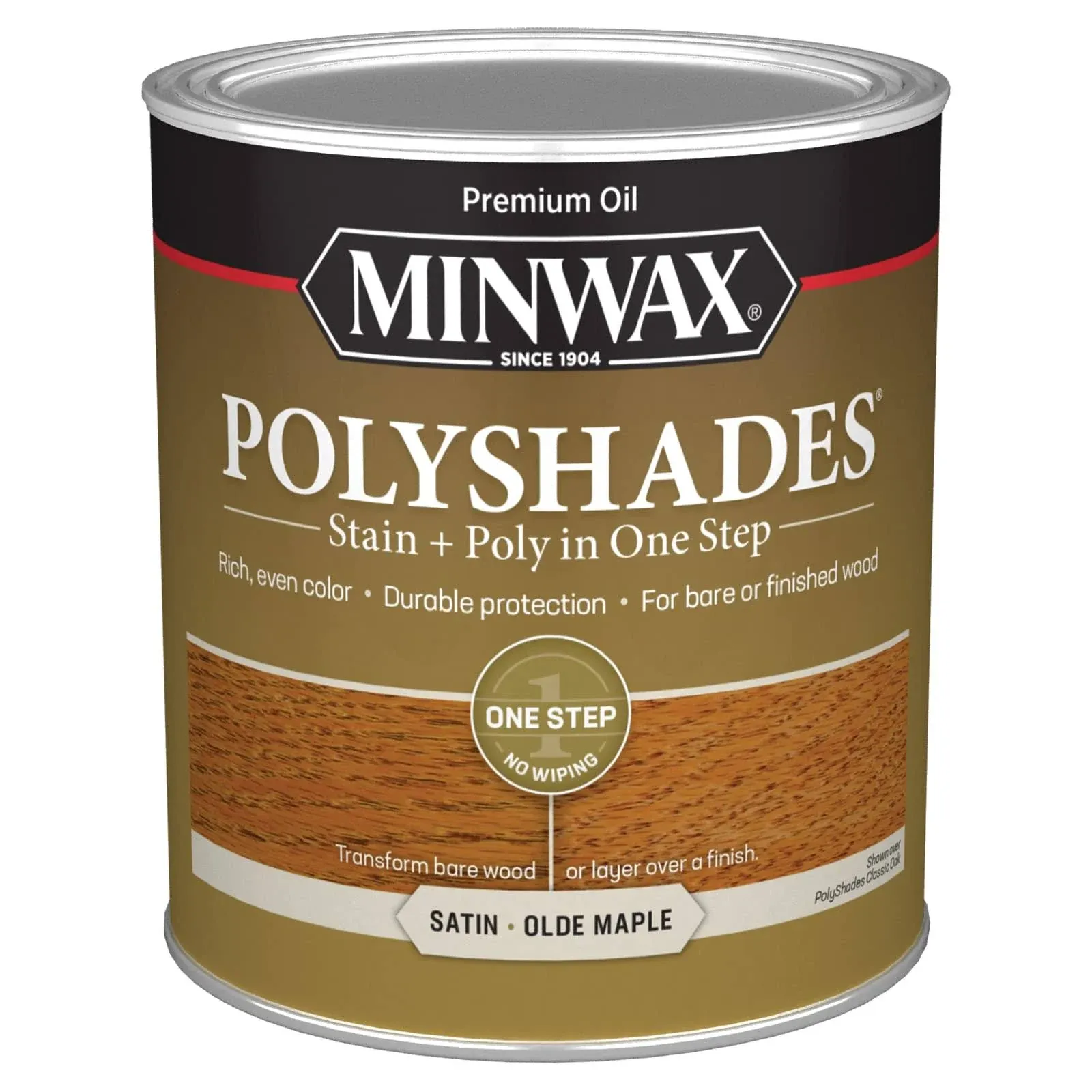 Minwax PolyShades Semi-Transpare<wbr/>nt Satin Olde Maple Oil-Based Finish 1 qt