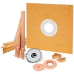 KERDI-SHOWER-KIT 72" x 72" PVC Flange 2"