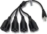 3 Prong 1 To 4 Outlet Power Cord Splitter Cord Indoor Outdoor Cable Strip Outlet