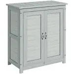 Dextrus Garden Storage Cabinet, Outdoor Tool Shed With Double Doors Two Shelves for Yard Tools or Pool Accessories, Grey