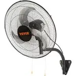 VEVOR 20 inch Wall Mount Fan Oscillating, 3-speed High Velocity Max. 4650 CFM Industrial Wall Fan for Indoor, Commercial, Residential, Warehouse, Greenhouse, Workshop, Basement, Black, ETL Listed