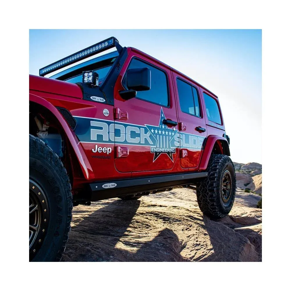 Rock Slide 18-22 Jeep JL 4 Door Step Sliders 3rd Gen Driver Side Sub Part (BD-SS ...