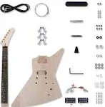 Leo Jaymz DIY TL Style Electric Guitar Kits with Mahogany Body and Maple Neck - Maple Fingerboard and All Components Included