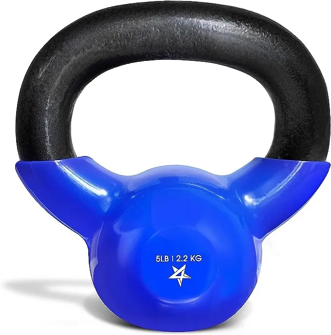 Yes4All 5-65lbs Kettlebells Vinyl Coated Cast Iron for Dumbbell Weights Exercises