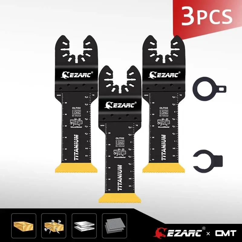 EZARC Titanium Oscillating Saw Blades Extra-Long Oscillating Multitool Blades For Metal