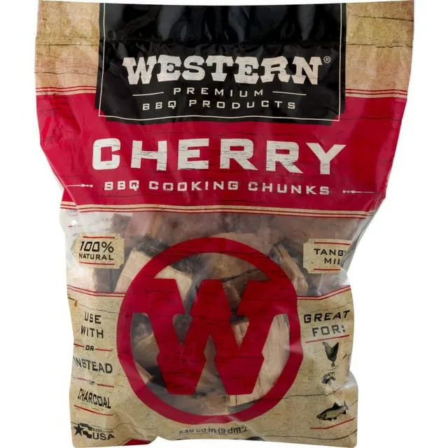 Western BBQ 28081 Smoking Pellet Wood Burning Grill Cooking Chunks, Cherry