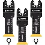 Titanium Oscillating Saw Blades, Extra-Long Oscillating Multitool Blades for Met