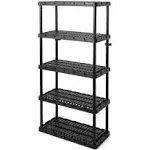 Gracious Living Knect-A-Shelf 72 in. H x 36 in. W x 18 in. D Resin Shelving Unit