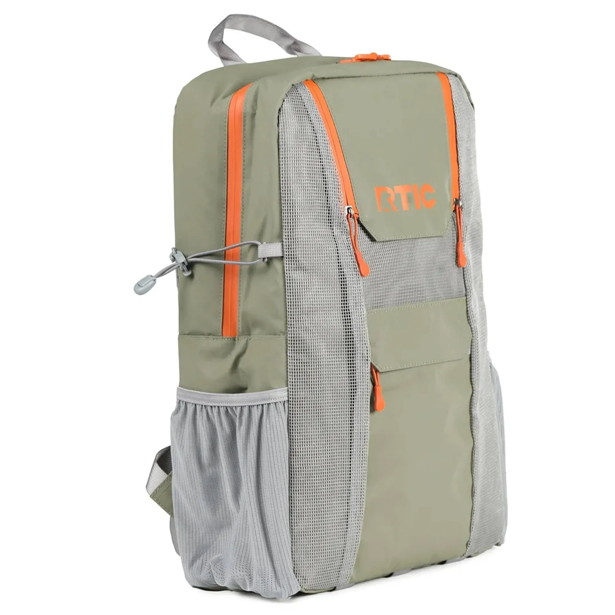 RTIC Chillout 24 Can Backpack Cooler Insulated Portable Soft Cooler Bag for Lunch, Beach, Drink, Beverage, Travel, Camping, Picnic, Car, Hiking, Olive/Burnt Orange