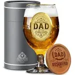 CROWNLY CRYSTAL® Gold Birthday Gifts for Dad Birthday Gifts Beer Glasses Daddy Birthday Gifts Dad Gifts from Daughter Dad Presents Gifts from Son