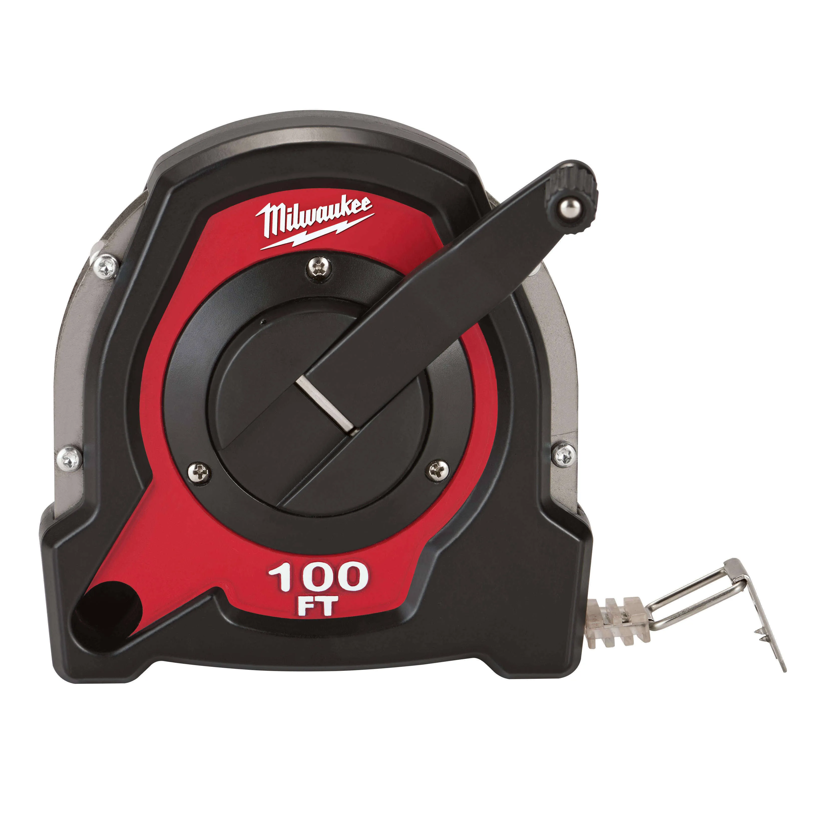 Milwaukee 48-22-5101 100 ft. Closed Reel Long Tape Measure, Folding Hook, Metal