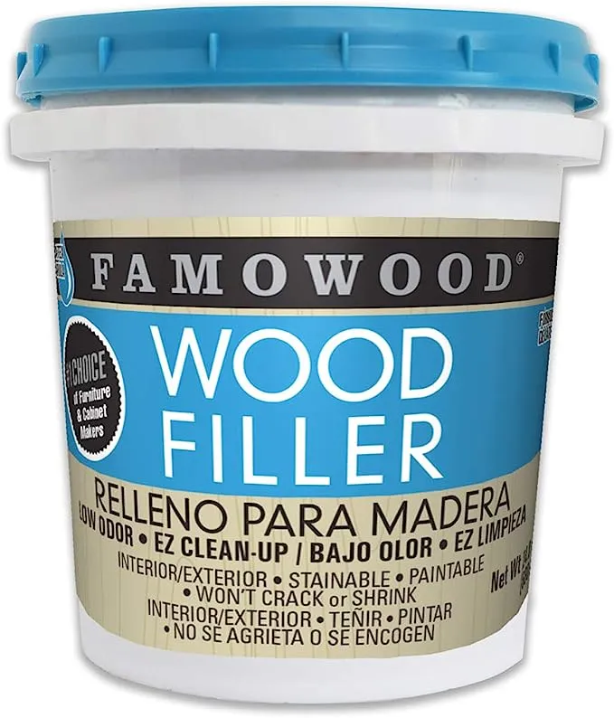 FamoWood 40022144 Latex Wood Filler - Pint, White