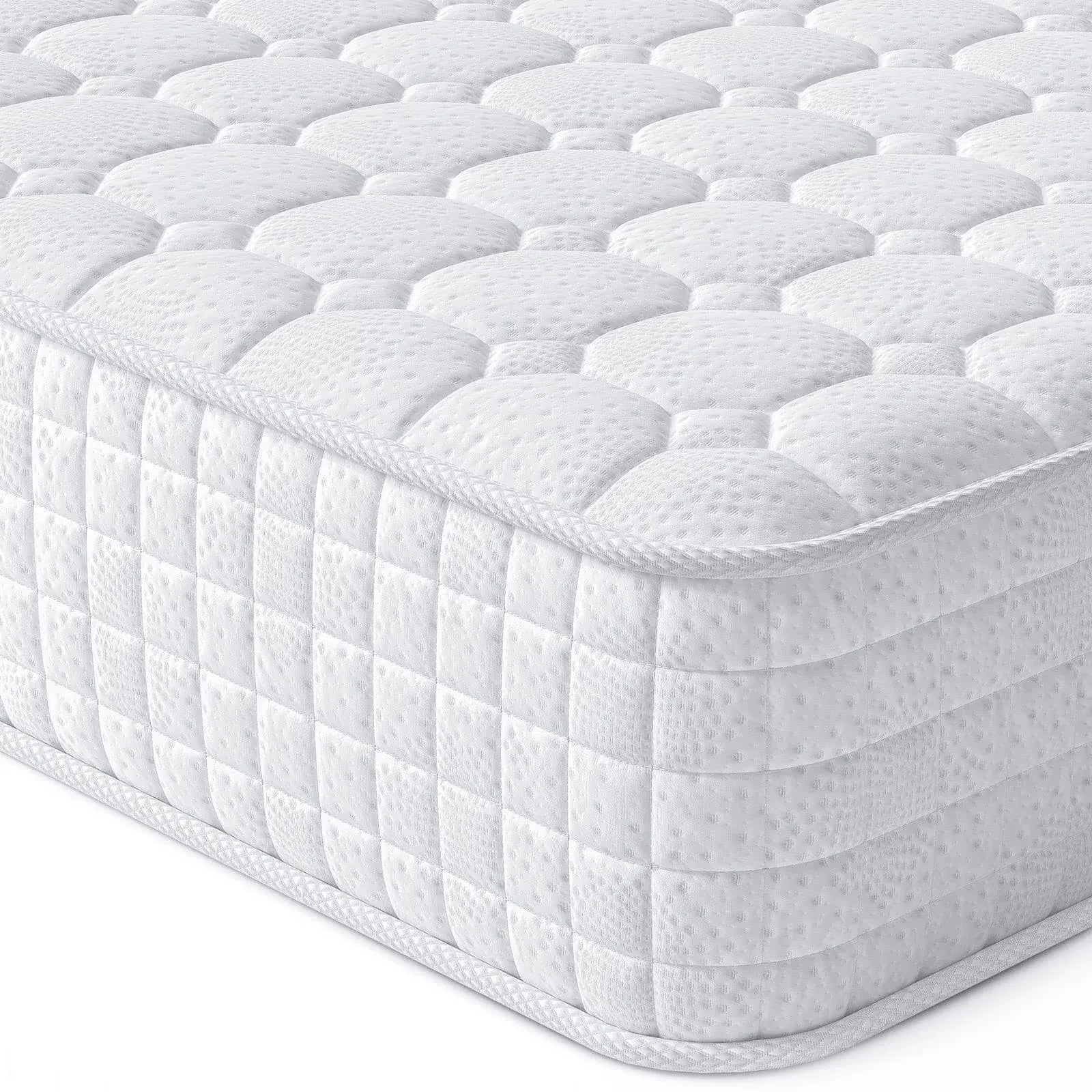 Vesgantti 8 inch Multilayer Hybrid Queen Mattress - Multiple Sizes & Styles Available, Ergonomic Design with Memory Foam and POC