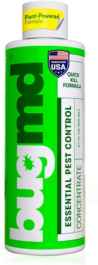 BUGMD Pest Control Essential Oil Concentrate 3.7 oz - Plant Powered Bug Spray, Kills Bugs Spiders Fleas Ticks Roaches, Ant Spray Indoor, Ant Killer for House, Flea Spray for Home, Bed Bug Spray